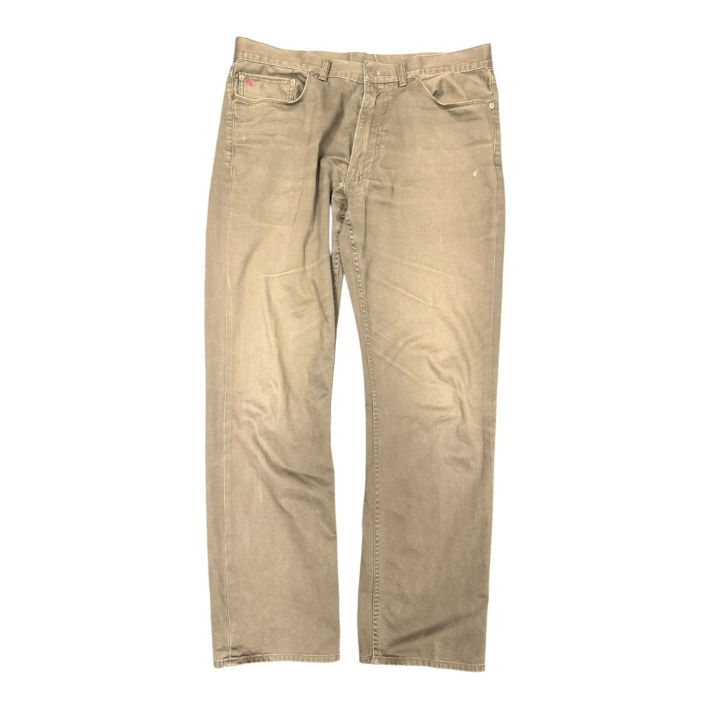 Polo Ralph Lauren 650 Straight Fit Jeans Mens 36x32 Green Good Cotton Casual